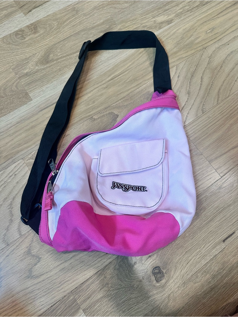 Jansport Pink Two-Tone Sling Crossbody Bag